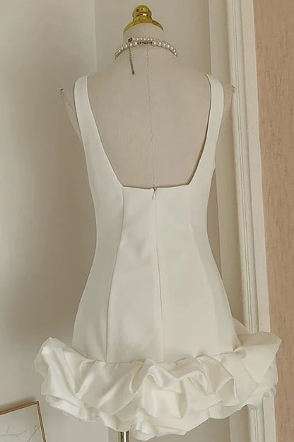 Aimishang Elegant Sheath Sleeveless Backless Homecoming Dress Short Graduation Dress Lovely Birthday Party Dress