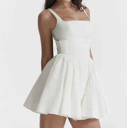 Aimishang A Line Straps Backless With Bow Mini Dress Simple Party Dress Homecoming Dress
