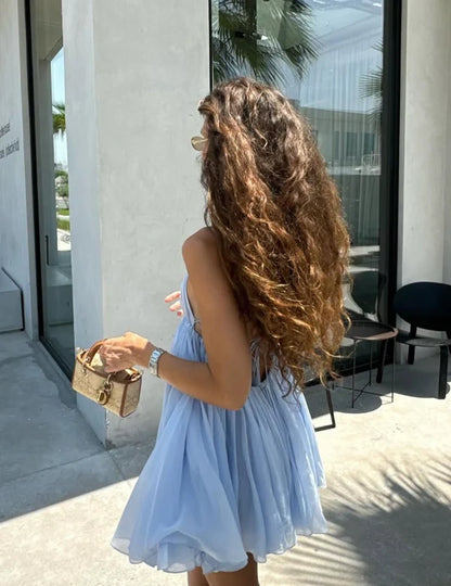 Aimishang Cute A Line Spaghetti Strap Short Prom Dress Lovely Homecoming Dress Vacation Beach Dress Charming Birthday Party Dress