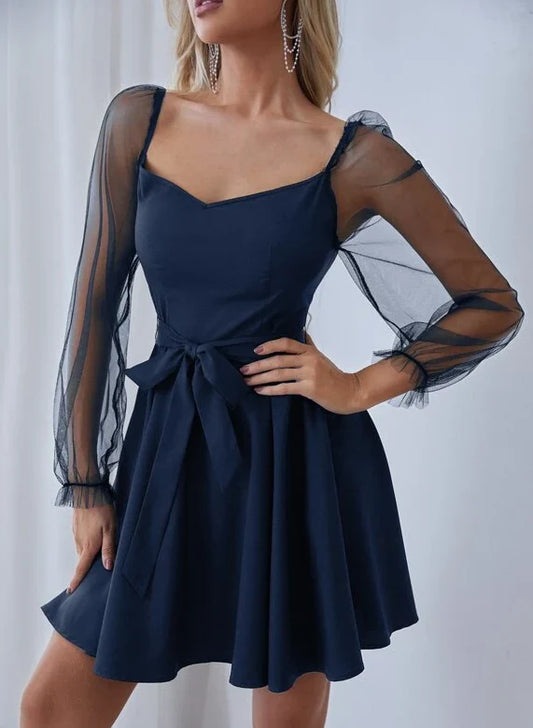 Aimishang Elegant Long Sleeves Homecoming Dress Chic Graduation Dress Charming Birthday Party Dress