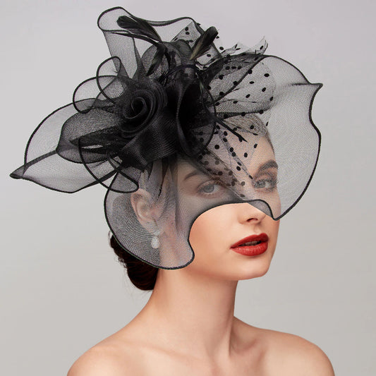 Aimishang Kentucky Derby Hat/ Headpiece with Feather / Cap / Flower 1 PC Wedding / Horse Race / Melbourne Cup Headpie