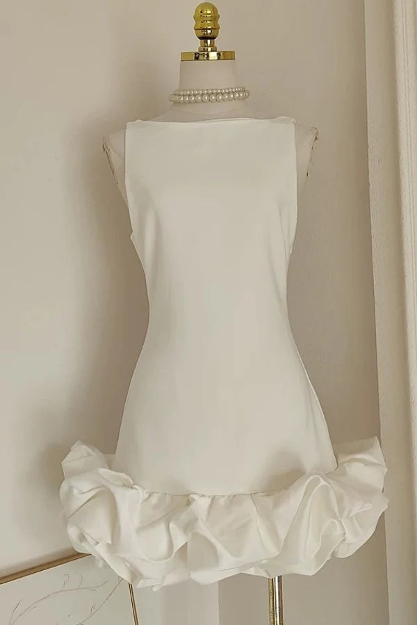 Aimishang Elegant Sheath Sleeveless Backless Homecoming Dress Short Graduation Dress Lovely Birthday Party Dress