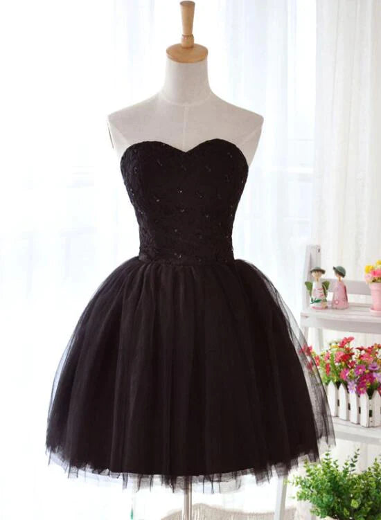 Aimishang Lovely A-line Strapless Tulle Homecoming Dress Short Prom Dress Sweetheart Graduation Dress Cute Birthday Party Dress
