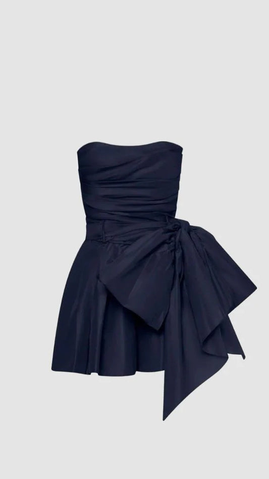 Aimishang Lovely A Line Strapless Short Homecoming Dress Cute Birthday Party Dress With Bow No With Accessories