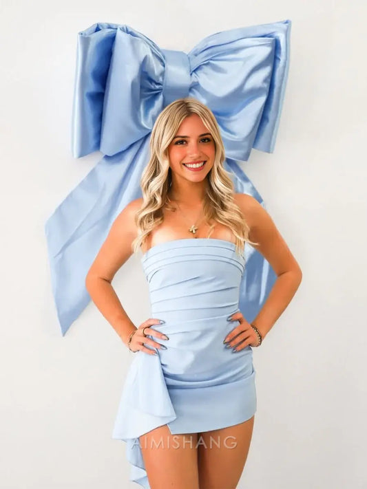 Aimishang Lovely Bodycon Strapless Homecoming Dress Short Birthday Party Dress Summer Holiday Dress