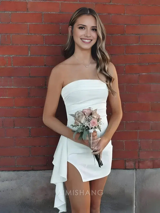 Aimishang Lovely Bodycon Strapless Homecoming Dress Short Birthday Party Dress Summer Holiday Dress