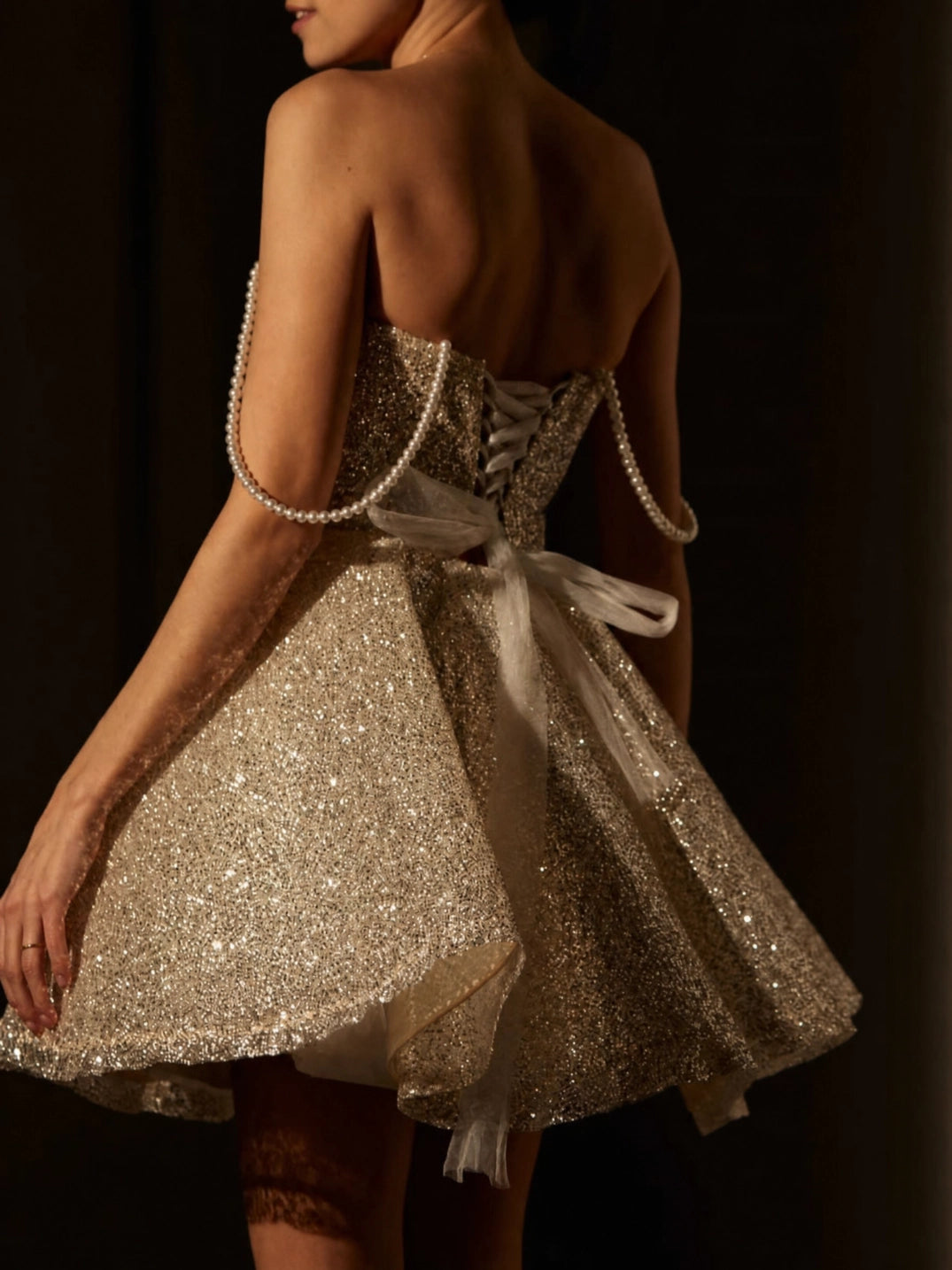 Aimishang Lovely A-Line Sleeveless Homecoming Dress Sparkle & Shine Cocktail Party Birthday Short / Mini Dress