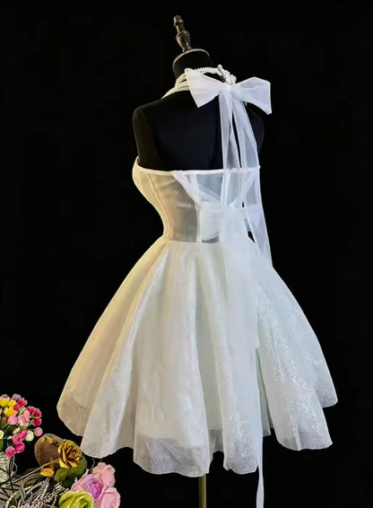 Aimishang Lovely A Line Bow Straps Short 16th Birthday Party Dress Cute Homecoming Dress