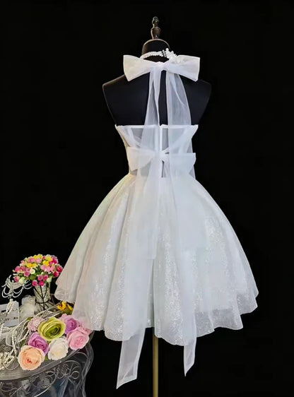 Aimishang Lovely A Line Bow Straps Short 16th Birthday Party Dress Cute Homecoming Dress