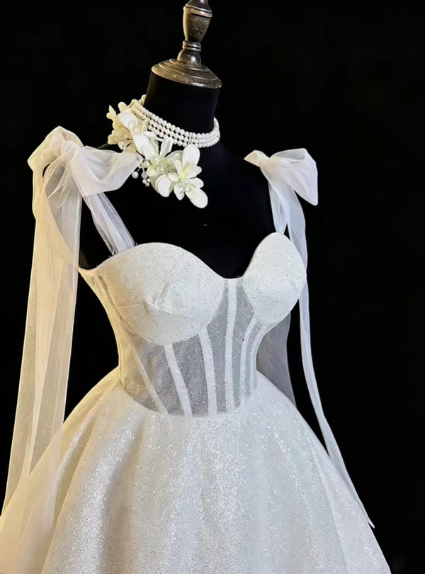 Aimishang Lovely A Line Bow Straps Short 16th Birthday Party Dress Cute Homecoming Dress