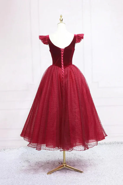 Aimishang Lovely A Line Lace-Up Back Sleeveless Formal Prom Dress Pretty Wedding Guest Party Dress