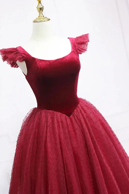 Aimishang Lovely A Line Lace-Up Back Sleeveless Formal Prom Dress Pretty Wedding Guest Party Dress