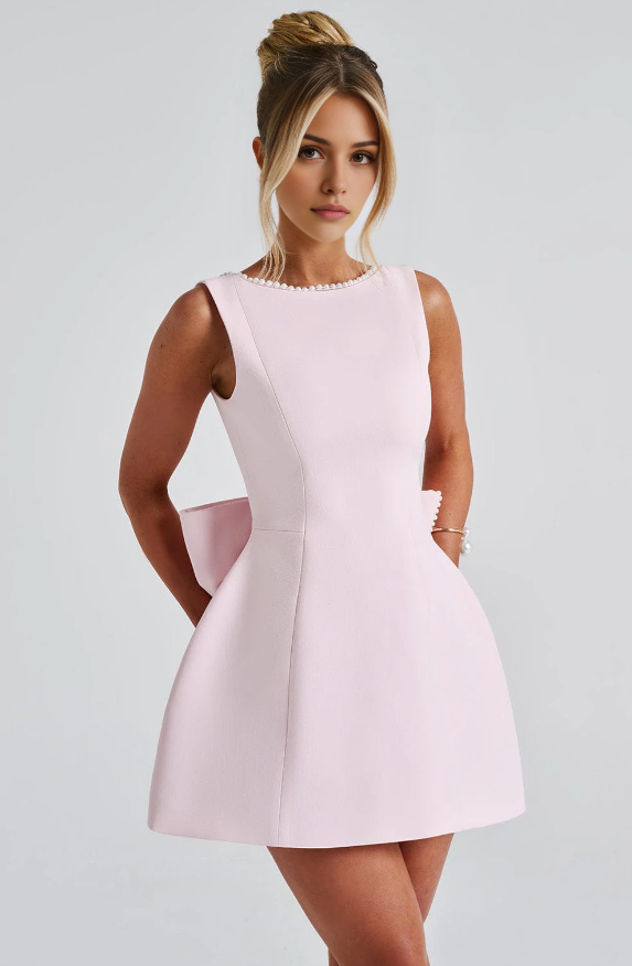 Aimishang Lovely A Line Sleeveless Homecoming Dress With Bow Short Prom Dress Cute Birthday Party Dress