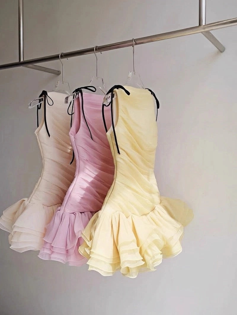 Aimishang Lovely A Line Sleeveless Layered Short Homecoming Dresses Summer Mini Graduation Party Dress