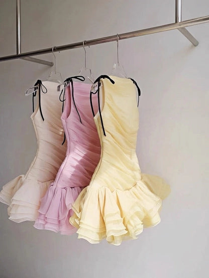 Aimishang Lovely A Line Sleeveless Layered Short Homecoming Dresses Summer Mini Graduation Party Dress