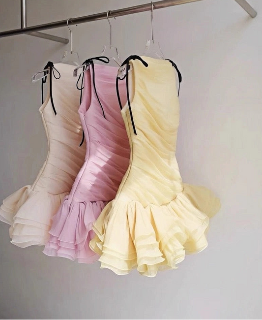 Aimishang Lovely A Line Sleeveless Layered Short Homecoming Dresses Summer Mini Graduation Party Dress