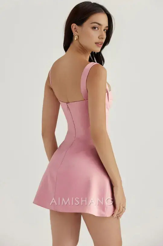 Aimishang Lovely A Line Sleeveless Short Prom Dress Simple Homecoming Dress Cute Birthday Party Dress