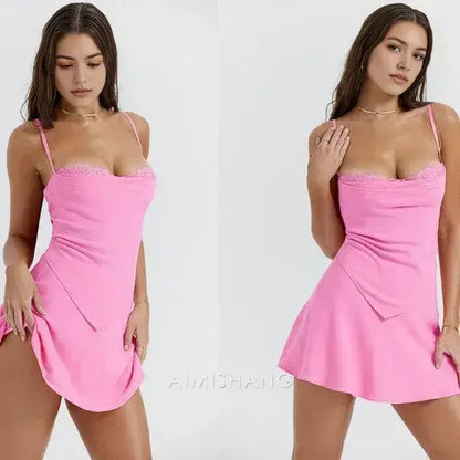 Aimishang Lovely A Line Spaghetti Straps Short Prom Dress Charming Homecoming Dress Sweetheart Birthday Party Dress