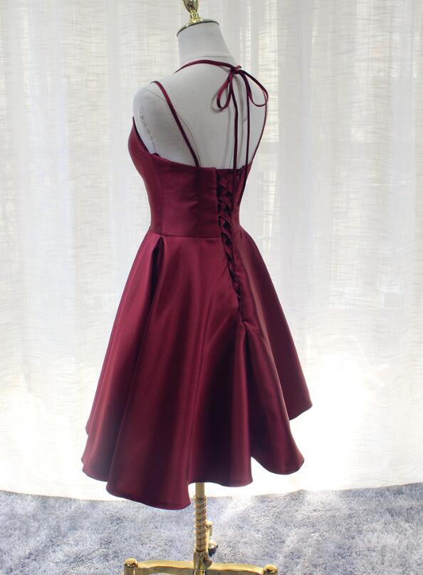 Aimishang Lovely A Line Straps Halter Sleeveless Short Formal Prom Dress Cute Homecoming Dress