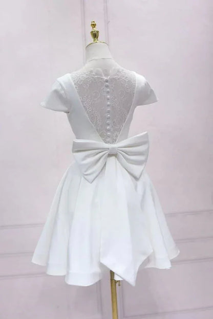 Aimishang Lovely A Line V-neck Cap Sleeves Short / Mini Summer Simple Homecoming Dress With Bow