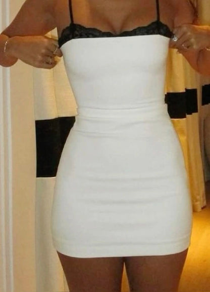 Aimishang Lovely Spaghetti Straps Sheath Sleeveless Short Formal Party Dress Cute Mini Birthday Homecoming Dress