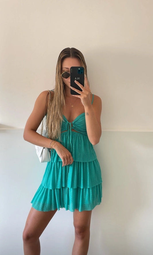 Aimishang Lovely Spaghetti Straps Sweetheart A Line Sleeveless Layered Short Graduation Party Dress Sweet Summer Homecoming Dress