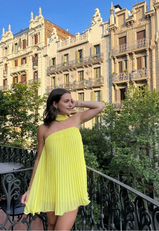 Aimishang Lovely Strapless A Line Sleeveless Chiffon Short Beach Vacation Party Dress Simple Homecoming Dress