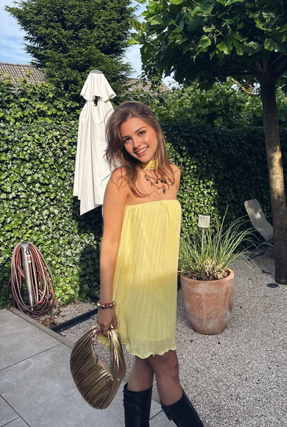 Aimishang Lovely Strapless A Line Sleeveless Chiffon Short Beach Vacation Party Dress Simple Homecoming Dress