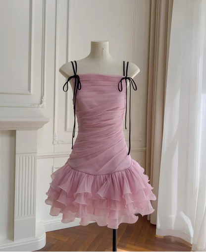Aimishang Lovely Straps Pleated Ruffle Layered Short 16th Birthday Party Dress Cute Homecoming Dress