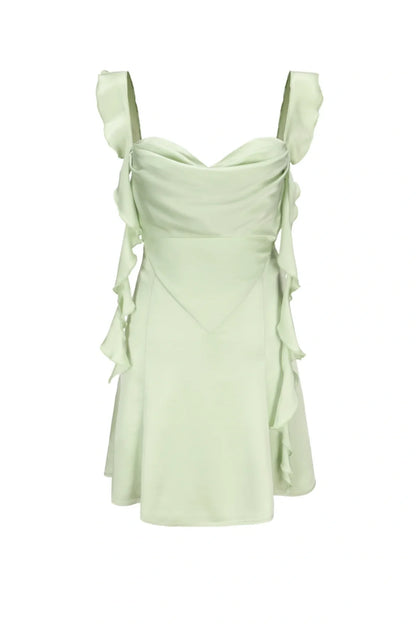 Aimishang Lovely Straps Ruffle Short Homecoming Dress Cute Birthday Party Dress Sweet Back To School Dress