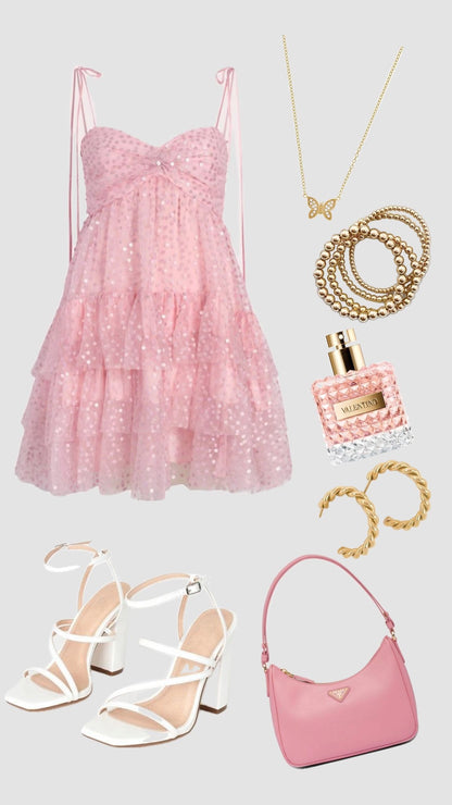 Aimishang Lovely Straps Sweetheart A Line Layered Sleeveless Short Summer Party Prom Dress Sparkly Birthday Homecoming Dress