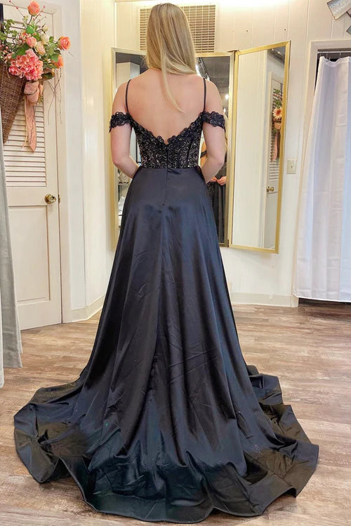 Wholesale Evening Dress Spaghetti Straps Tulle Appliques Long Prom Dresses