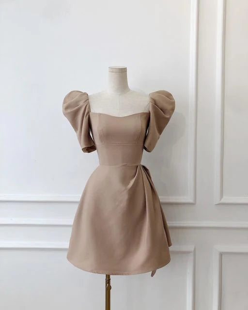 Aimishang Elegant Short Sleeves Homecoming Dress Charming Party Dress Cocktail Dress