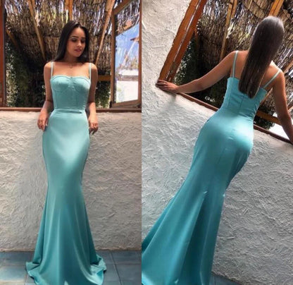 Wholesale Mermaid Evening Dresses Long Straps Fashionable Prom Dresses Modern