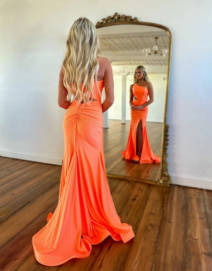 Wholesale Evening Dress Mermaid One Shoulder With Split