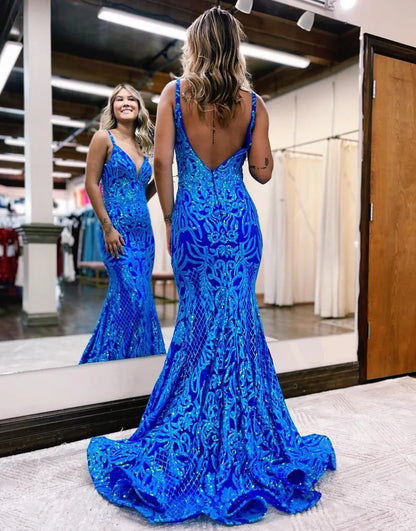 Wholesale Prom Dress Mermaid V-Neck Gorgeous Patterns