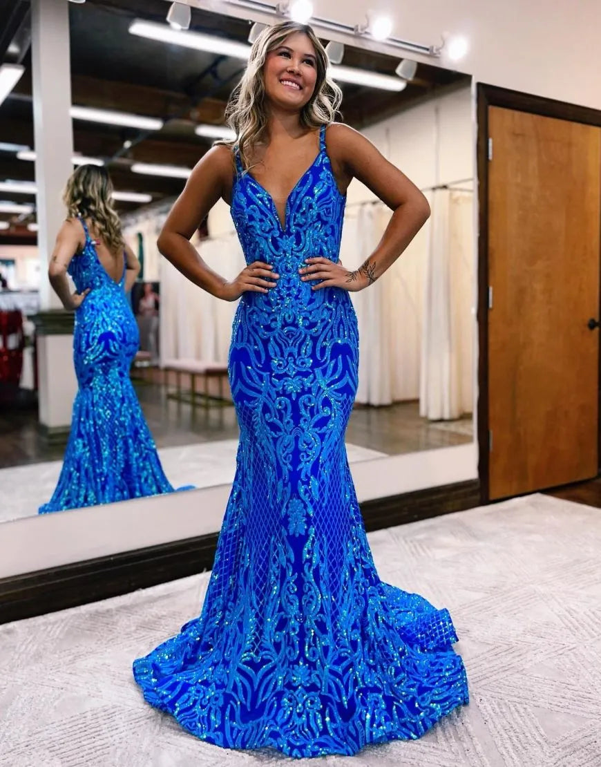 Wholesale Prom Dress Mermaid V-Neck Gorgeous Patterns