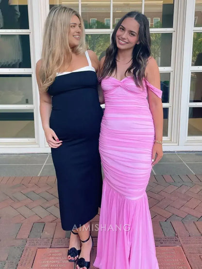 Aimishang Mermaid Off the Shoulder Long Formal Prom Dress Elegant Party Evening Gowns Sweet Graduation Dress