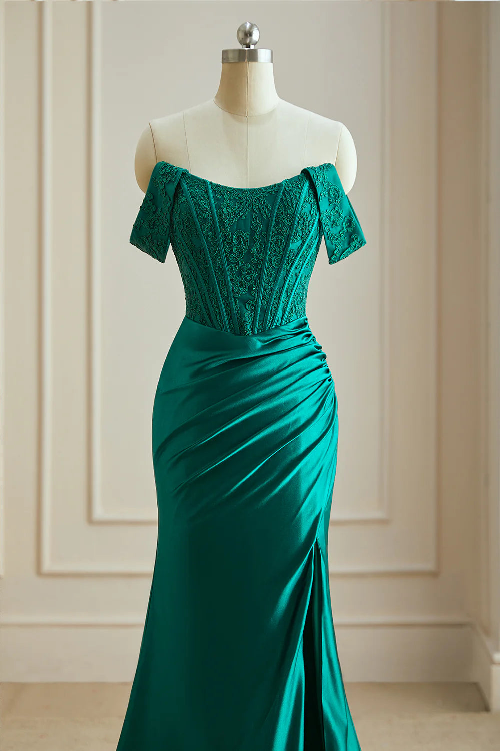 Aimishang Mermaid Off the Shoulder Long Prom Dress with Split Elegant Evening Party Dress