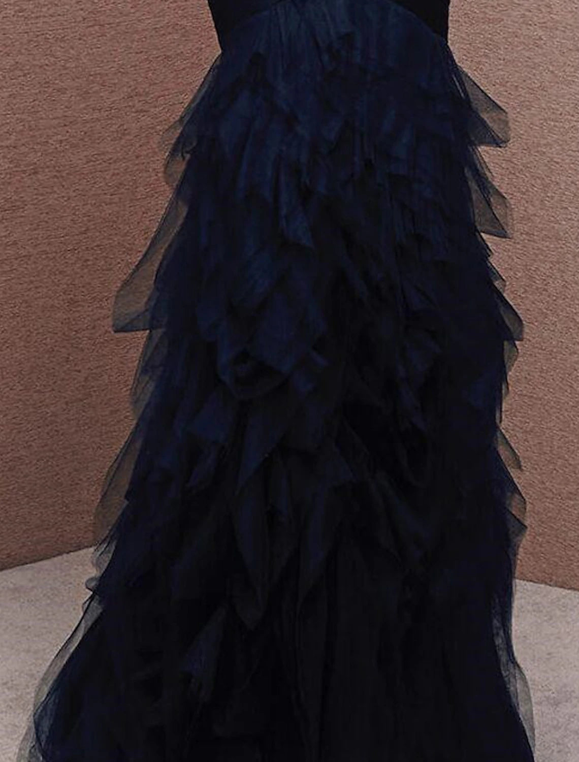 Aimishang Mermaid Party Dress Sexy Formal Evening Dress Strapless Sleeveless Tulle Long Prom Dress with Ruched