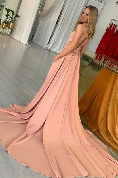 Wholesale Evening Dresses Modest Open Back Simple Elegant Prom Dresses