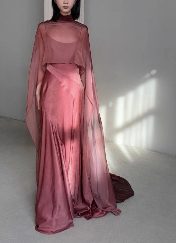 Aimishang Modest Spaghetti Straps Sleeveless Long Party Evening Gown Elegant Wedding Guest Dress