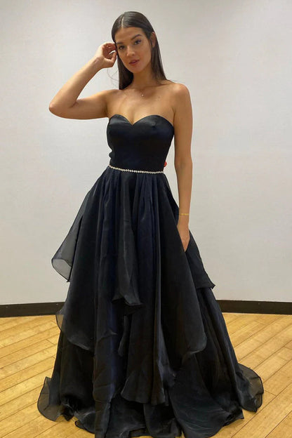 Wholesale Prom Dresses A-Line Sweetheart Lace Up Back With Ruffles