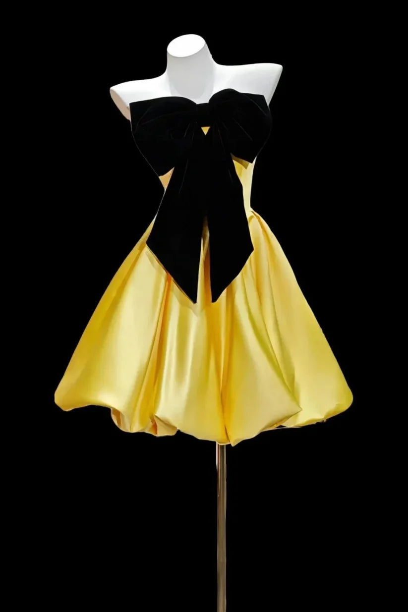 Aimishang New Stylish A Line Strapless Formal Prom Dress Lovely Homecoming Dress Cute Back To School Dress
