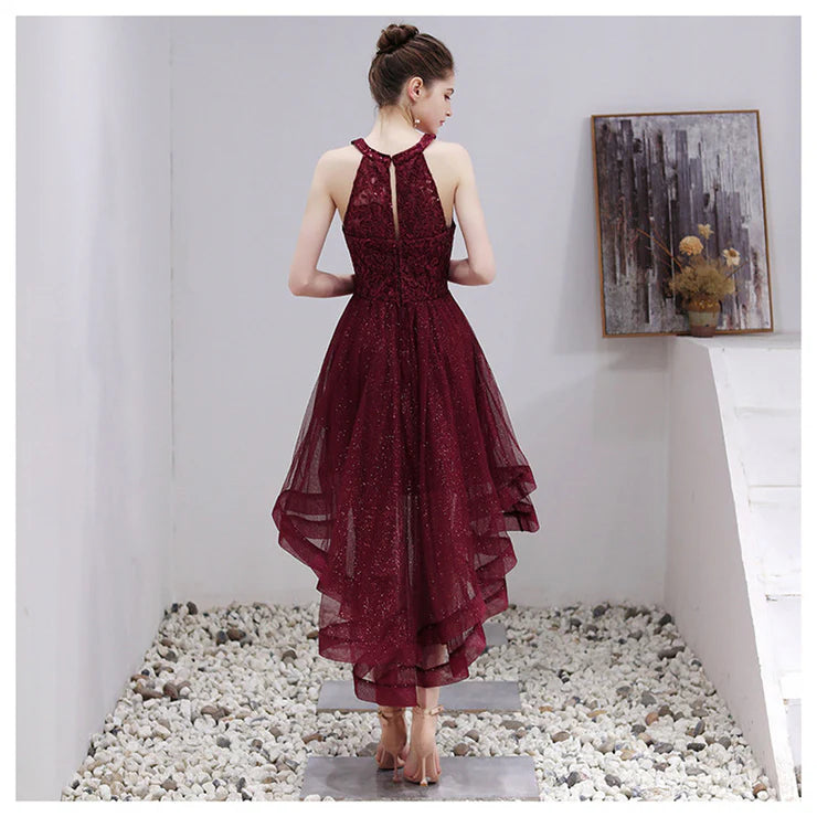 Aimishang Beautiful Halter High Low Tulle Lace Homecoming Dress Short Party Dress Prom Dress Wholesale