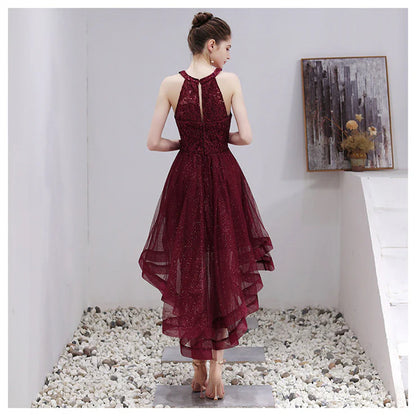 Aimishang Beautiful Halter High Low Tulle Lace Homecoming Dress Short Party Dress Prom Dress Wholesale
