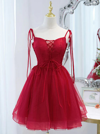 Aimishang A Line Spaghetti Straps Homecoming Dress Lovely Party Dress Short Prom Dress Cute Formal Dress