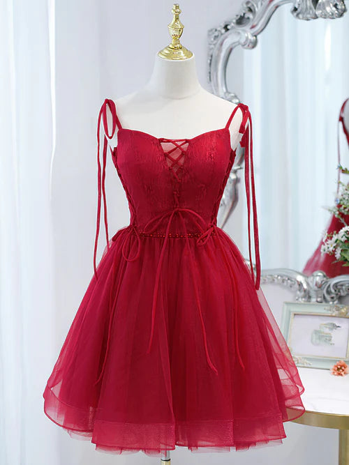 Aimishang A Line Spaghetti Straps Homecoming Dress Lovely Party Dress Short Prom Dress Cute Formal Dress