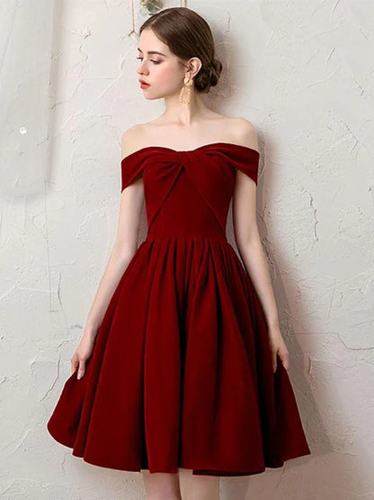 Aimishang A Line Off Shoulder Homecoming Dresses Short Prom Dress Elegant Formal Party Dress