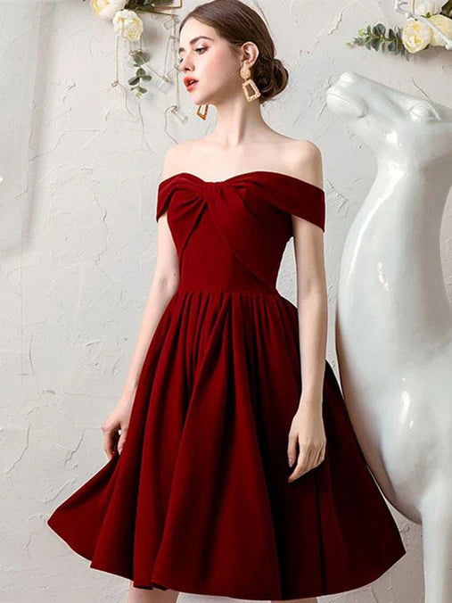 Aimishang A Line Off Shoulder Homecoming Dresses Short Prom Dress Elegant Formal Party Dress